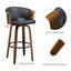 Tabouret de bar rembourré en cuir de polyuréthane pivotant 30,51 po Lesli-1755358074