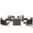 Kreda 5 - Piece Outdoor Seating Group With 41" Fire Pit With Swivel Glide Chair And Cushions-923376190-923376176