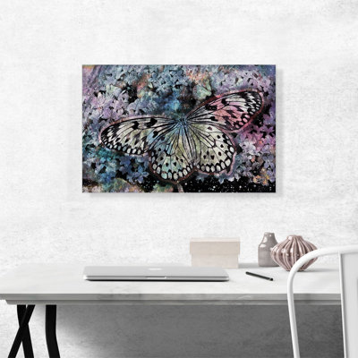 " Butterfly Colourful Painting Home Decor " by ARTCANVAS Design Group Painting Print