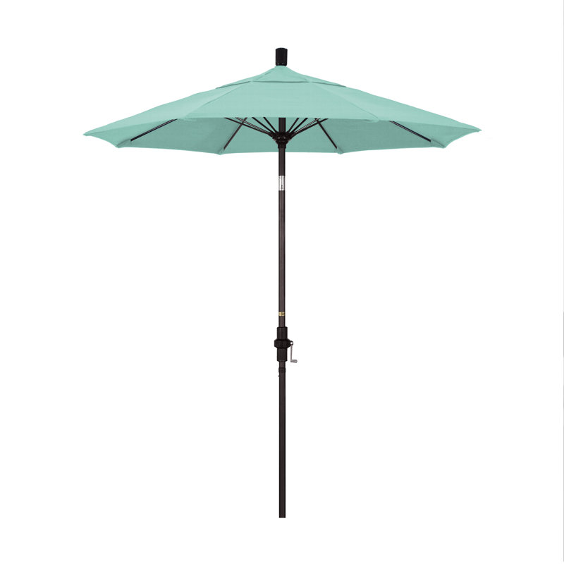 Parasol de marché 7,5 pi Brent, Noir, noir, noir, noir, Tissage uni Sunbrella® palette brume