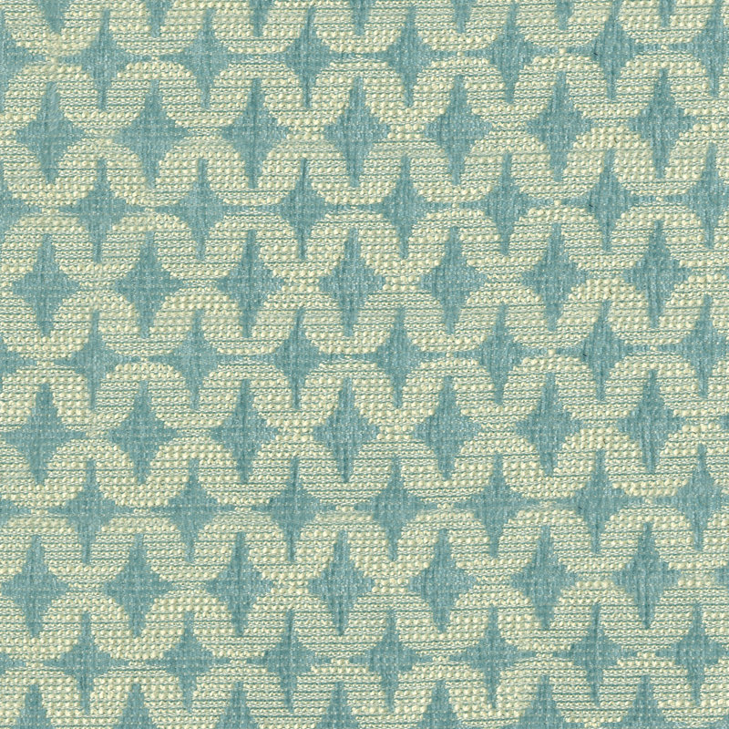 Tissu jacquard Abbeyshea Hyle par The Yard, Turquoise