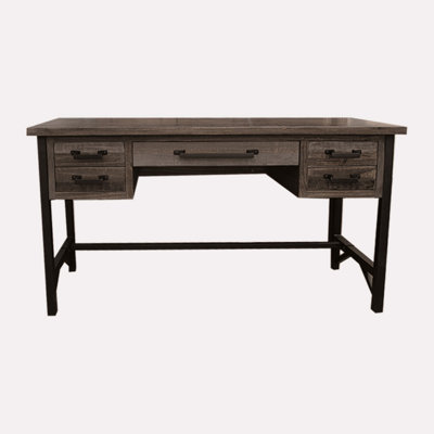 Sabetha Solid Wood Iron Writing Desk
