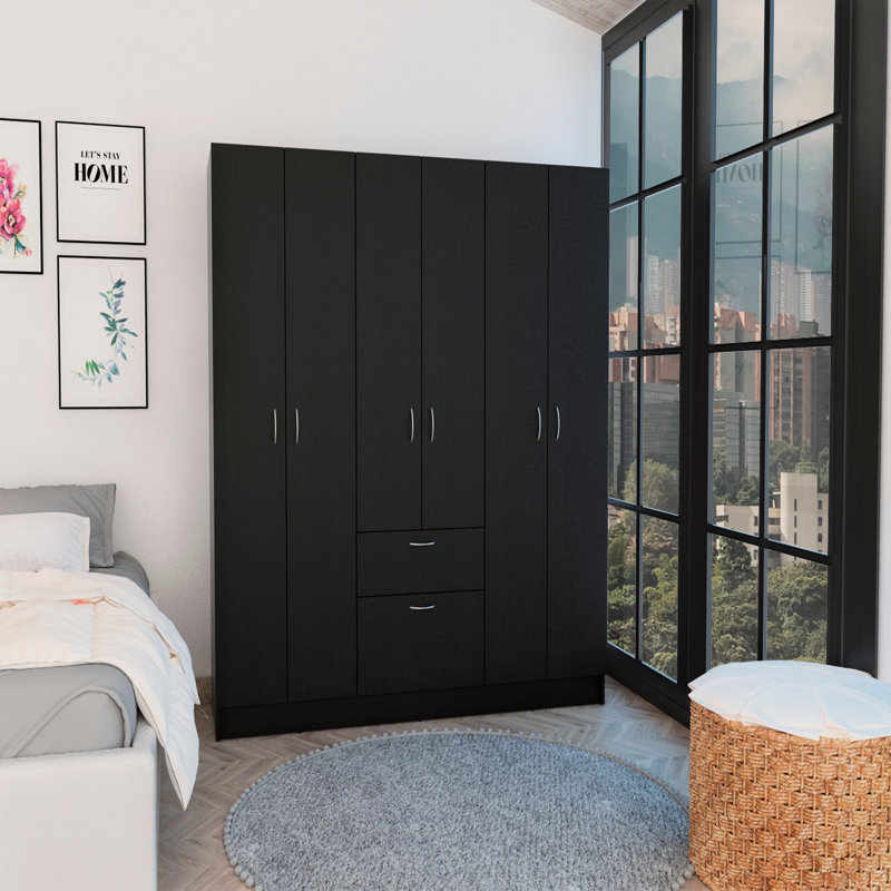 Armoire rectangulaire 1 tiroir 6 portes