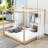 Plyler King Wood Canopy Platform Bed-1647991490