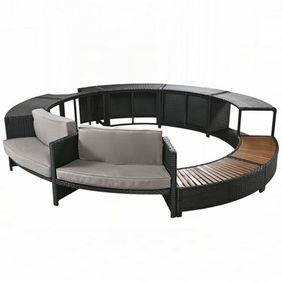 Ensemble de canapé en rotin avec espaces de rangement Frame