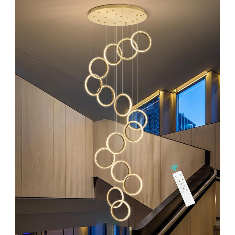 Lustre suspendu Hight, Doré