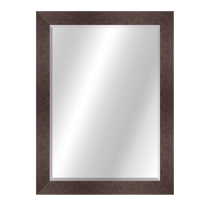 Wall Mirror, 42" x 30", Walnut
