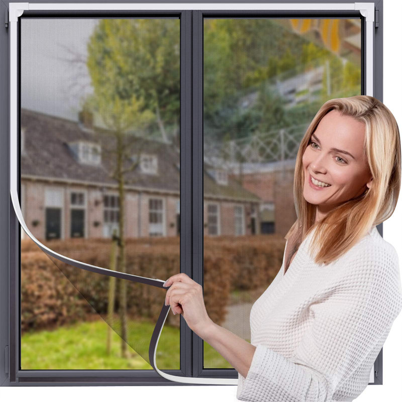 Addlyn Rayon Curtain Hardware Accessory, White/Grey, 120cm H x 190cm W