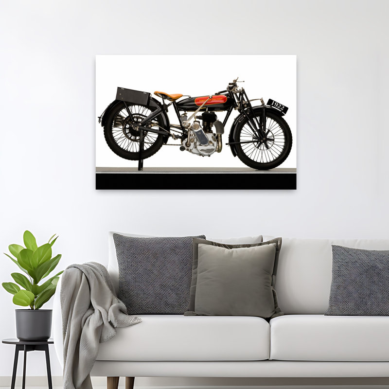 1922, art de paysage de paysage abstrait classique 500Cc Beardmore, H 32 po x l 48 po