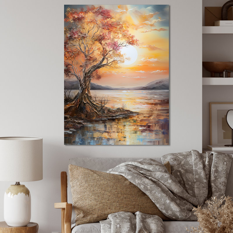 Sunrise Charm liquide Art III, H 32 po x l 24 po x P 1 po, Toile tendue