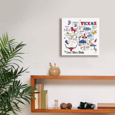  'Texas' by Farida Zaman Canvas Wall Art, 12" x 12"