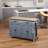 Gray Kitchen Island Cart With Solid Wood Top And Locking Wheels, 4 Door Cabinet And Two Drawers, Spice Rack, Towel Rack