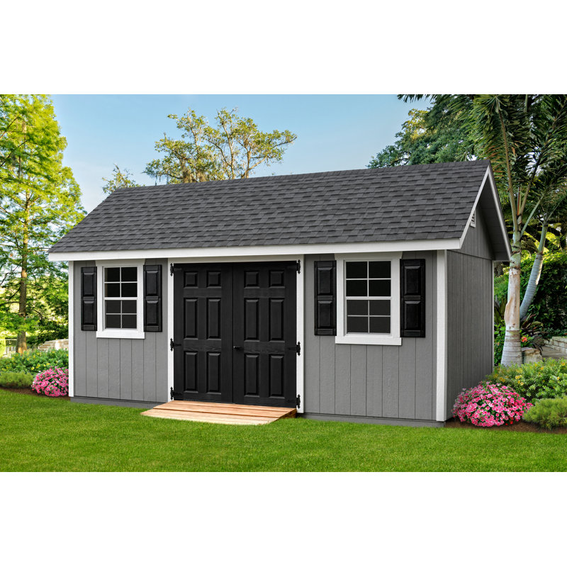 10 ft. W x 18 ft. D Manufactured Wood Storage Shed, Without Floor