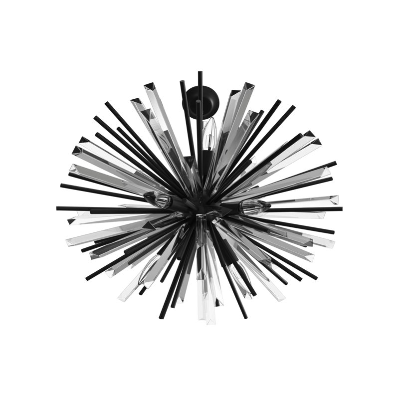 Palisades Ave. Metal And Crystal Chandelier