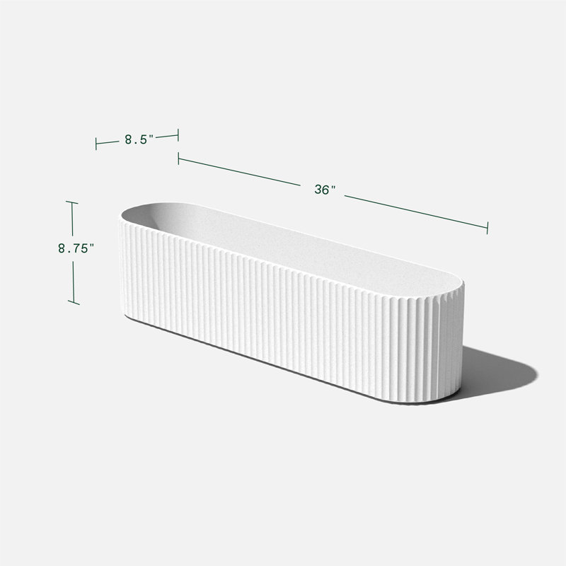 Veradek Demi Series Window Box 36" Planter, White, 2