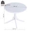 Table ronde moderne en plastique, table de salle à manger intérieure / extérieure, table de salle à manger