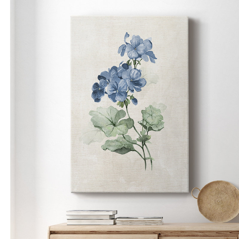 Farmhouse Periwinkle I, toile tendue avec châssis de qualité supérieure - prête à être accrochée