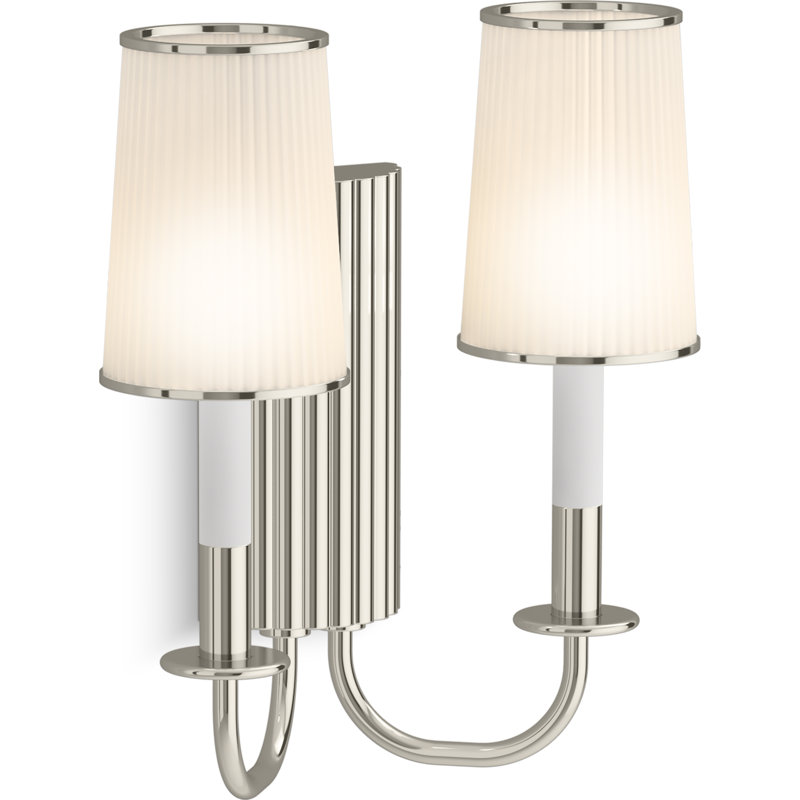 Tresdoux Two-Light Sconce, Polished Nickel