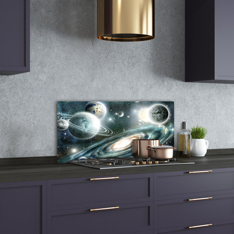 Baziliu 50cm W x 100cm L Glass Peel and Stick Panel