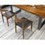 Ensemble de table de style nordique en bois massif et fer