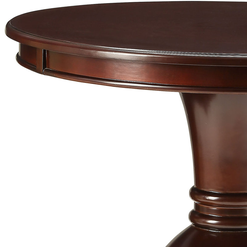 Accent Table with Pedestal Base, Espresso