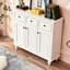 Banc de rangement blanc en bois manufacturé