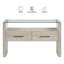 Table de canapé avec dessus en verre 48 po Jaquelyn-2141691068