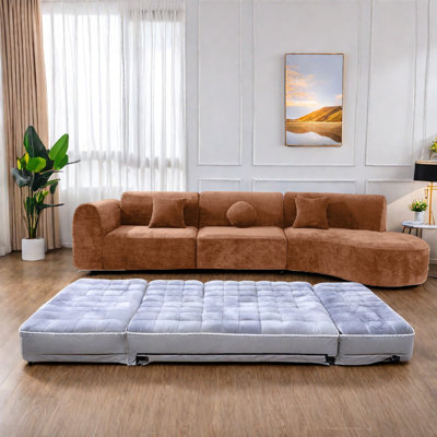 Modern Curved Sectionals Sofa, Spacious Foam, Versatile Living Room Set