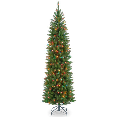The Holiday Aisle® Kingswood Fir Pencil Tree with Multicolor Lights
