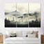 Stormy Ebony Edges Power Lines Fog Mountains - ensemble d'art mural lignes électriques-107749271-107749270