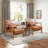 25.78" Wide Mid Century Faux Leather Accent Chair with an Extra Pillow(Set of 2)-2069338151
