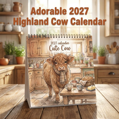 Polyester witch hat 2027 Cute Cow Calendar