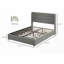 Structure de lit double avec tête de lit - Aucun sommier requis, robuste Durable, l 57,1 po x P 78,3 po x H 41,3 po-1664882820