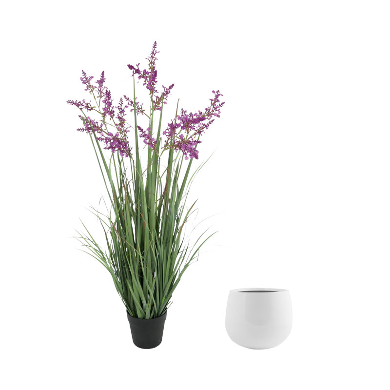Lavande lavabo et pot en fibre de pierre