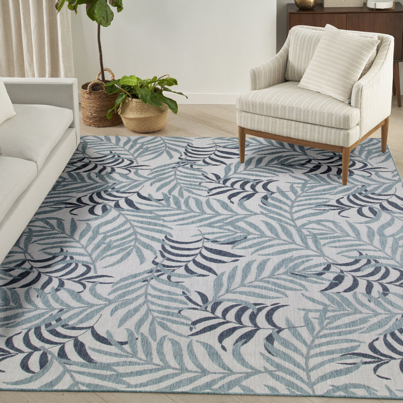 Latrell Floral Indoor / Outdoor Rug, Rectangle 8' x 10'