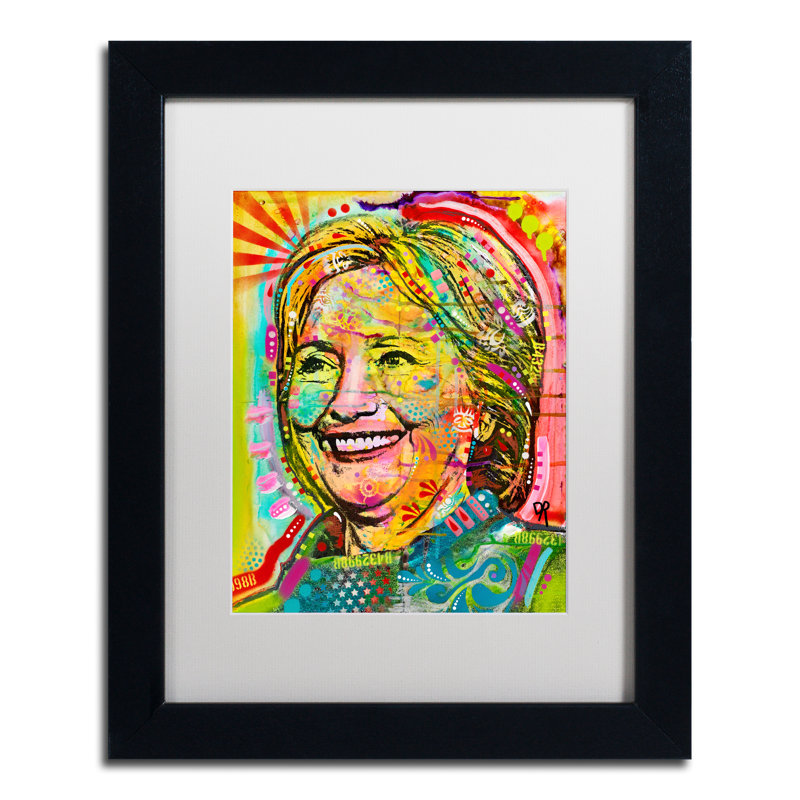 « hillary », impression encadrée, H 14 po x l 11 po x P 0,5 po, Blanc