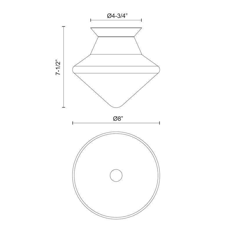 Orrin Glass Flush Mount, Brushed Nickel