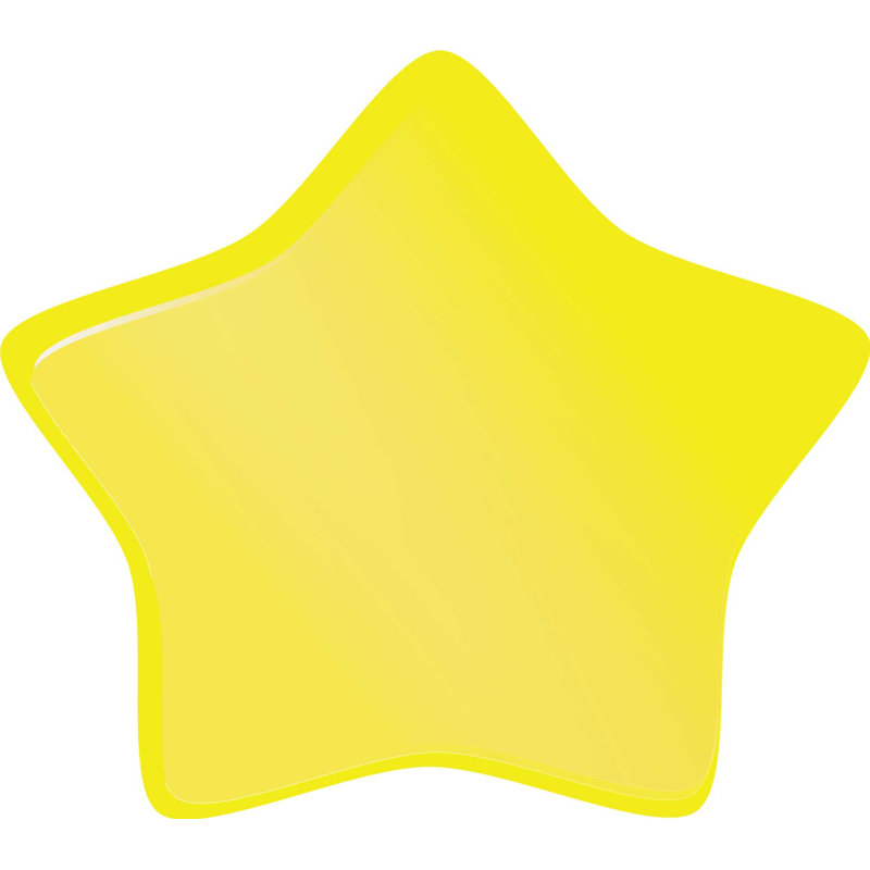 Adhésif décoratif étoile douce, H 32 po x l 36 po, Jaune