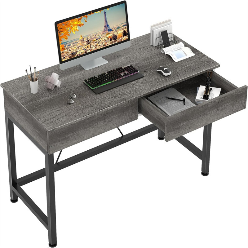 Bureau d'écriture Dilisio, Gris, H 28,7 po x l 39,41 po x P 19,69 po