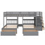 Lit superposé simple en bois avec rangement intégré et rails de sécurité fiables-1258741652