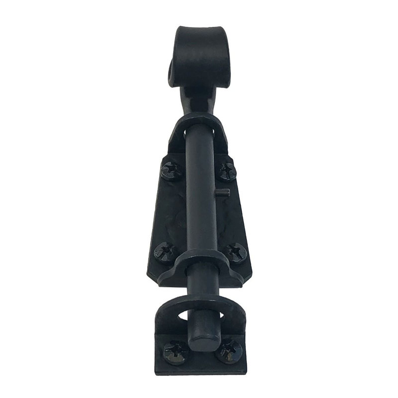 Matte Black Forged Iron Curled Surface Bolt