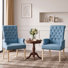 Amdad Tufted Upholstered Fabric Dining Chair with Solid legs