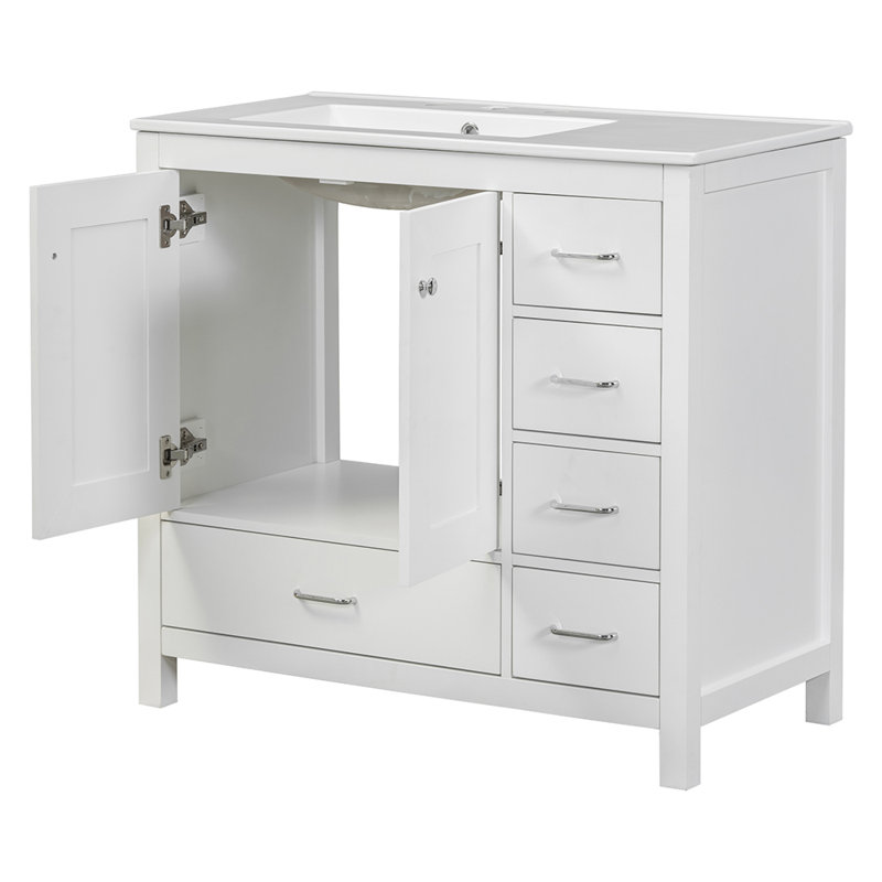 Ensemble de meuble-lavabo avec lavabo en céramique