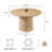 47" Fluted Round Dining Table For 6 With Thickened Edge & Cylindrical Base-65077360