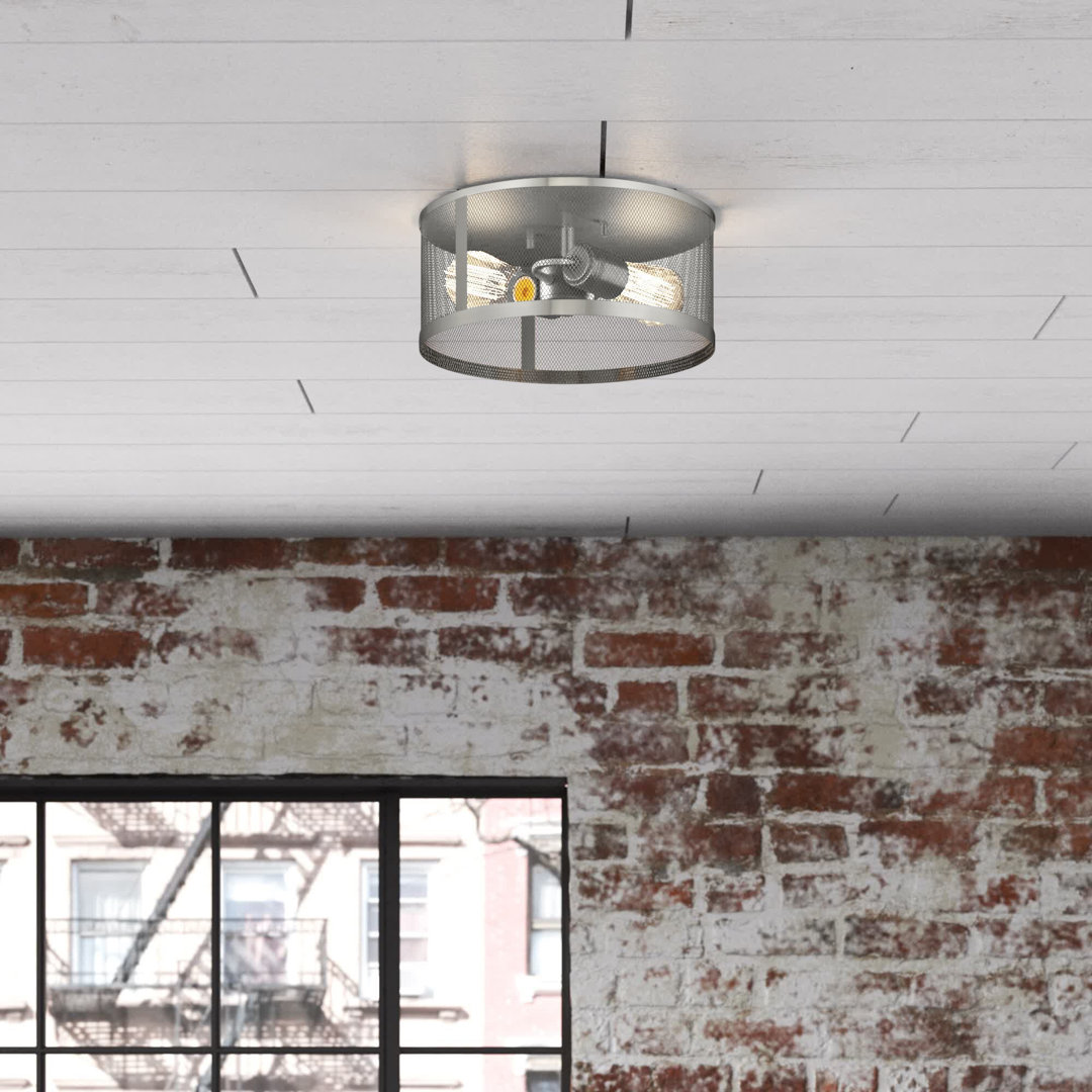 Alyria Steel Flush Mount 17 Stories 