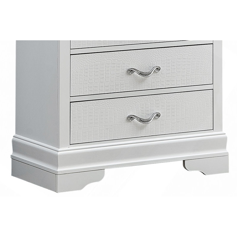 Commode à tiroirs, commode Lorana, Blanc