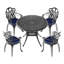 Table de salle à manger en fonte d'aluminium de 36,31 po - aux éléments attrayants, structure de table noire résistante de 36,31 po, expérience confortable