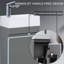 Petit meuble-lavabo mural moderne avec lavabo Modern
