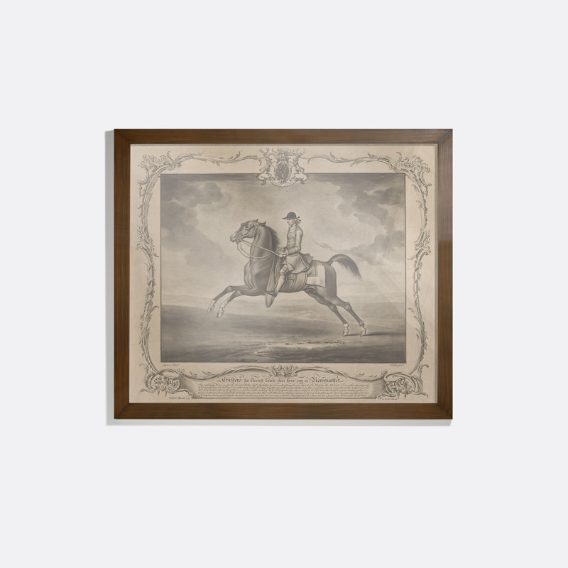 Race Horse With A Jockey I Print by Richard Houston