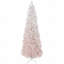 Sapin de Noël artificiel à forme allongée 6 'non éclairé, branches réalistes, base en acier-3815618